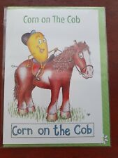 CORN ON THE COB greetings card