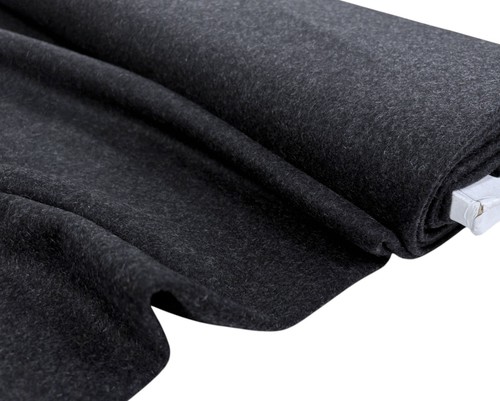 Charcoal wool fabric - wool,