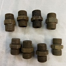 Classic Bsa Etc Oil Pipe Connectors, 1/4” Bsp Fitting. Job Lot Of 8