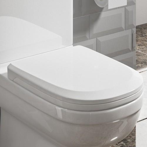 White round soft close - white, toilet