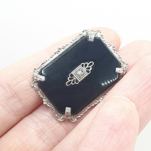 Antique art deco french jet - art,