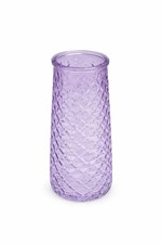 Textured purple glass vase - purple,