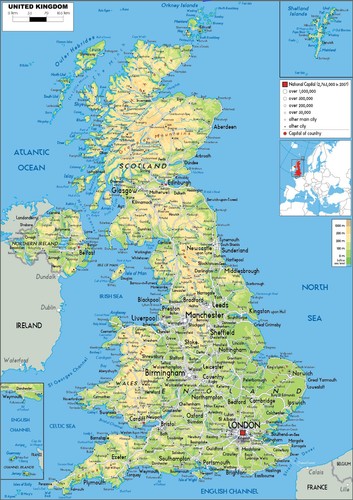 Map england - uk,