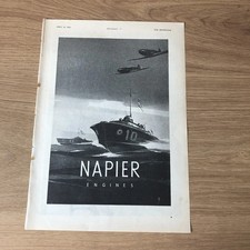 SAIR41 MAGAZINE ADVERT 11X8 NAPIER ENGINES – AT SEA & IN AIR