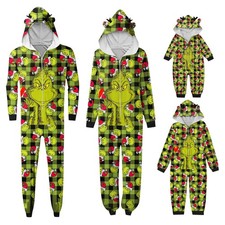 Christmas Pajamas Family The Grinch Pyjamas Xmas PJs Sleepwear Kids Ladies Mens