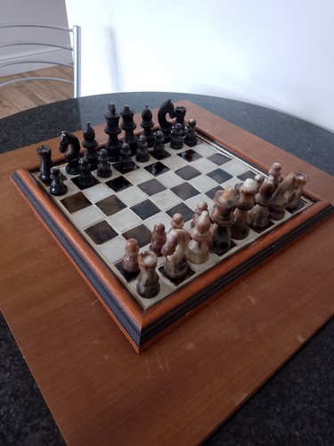 Bone chess set - bone,