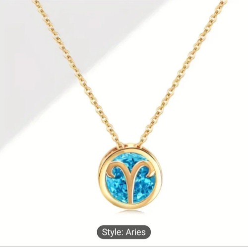 14k gold plated aries zodiac - 14k,