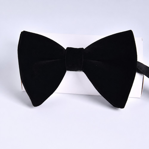 Mens black velvet bow - mens,