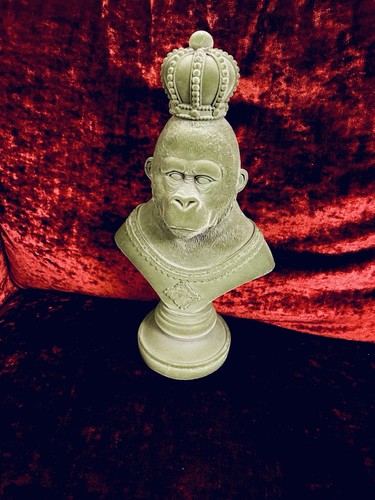 Gorilla king bust green - king,