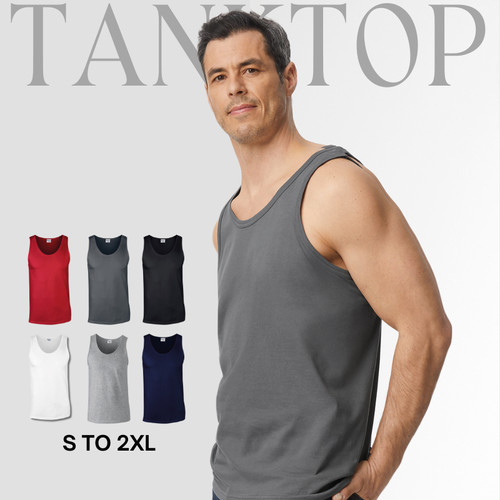 Men vest gildan tank tops - men's,