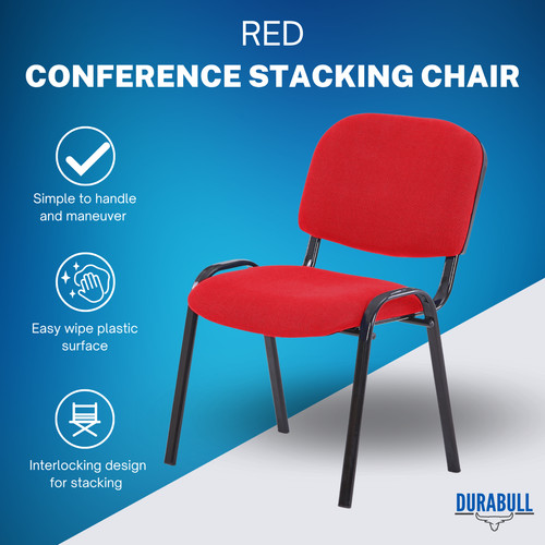 Conference stacking chair red - stacking,