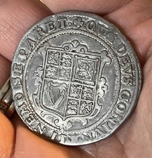 James VI / I - Hammered Silver Crown - Mintmark : Trefoil 