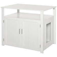 Cat Litter Cabinet White MDF