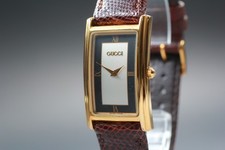 Vintage [Exc+5] GUCCI 2600M Blue White Dial Gold Quartz Men's Dress Watch Japan