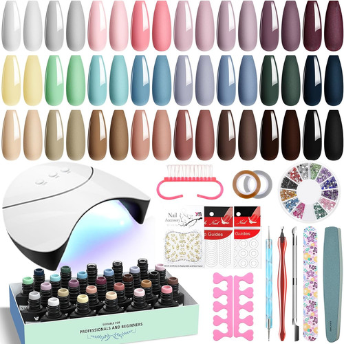 Gel nail kit colours - kit,,