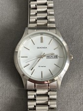 Sekonda Day/Date All stainless steel Quartz Watch.
