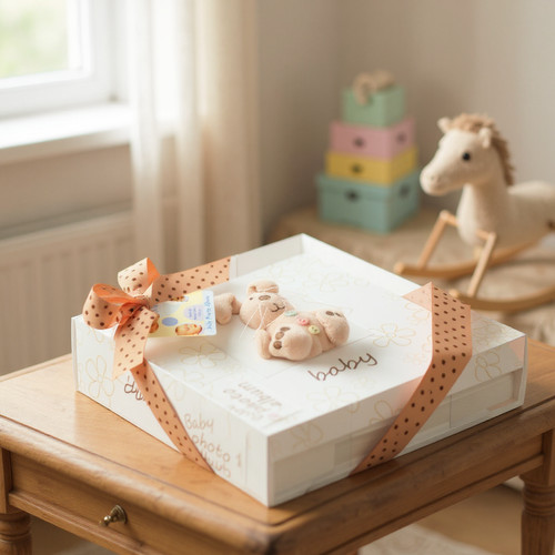 Plush bunny photo album slip - plush,
