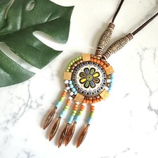 Bohemian Long Layering Ethnic Beaded Necklace Vintage Style Jewelry Tribal NEW