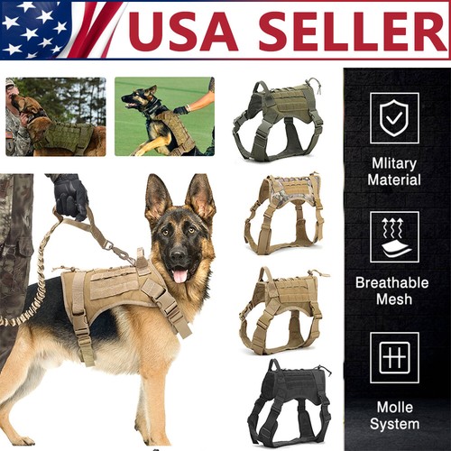 Military tactical dog harness - military,