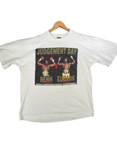 Vintage Eubank Benn Shirt Mens XL White Boxing Judgment Day 1993 Single Stitch