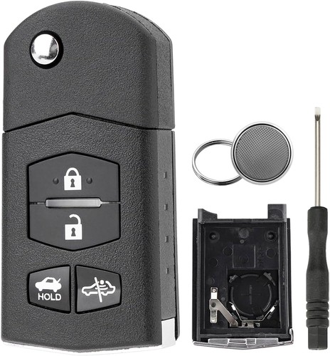 Button flip key fob case - button,