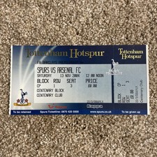 Unused Tottenham Hotspur v Arsenal Ticket Premier League 2004/05