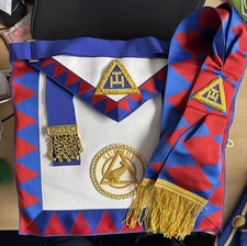 Royal Arch Freemason Apron & Sash Set – Companion Regalia – Excellent Condition