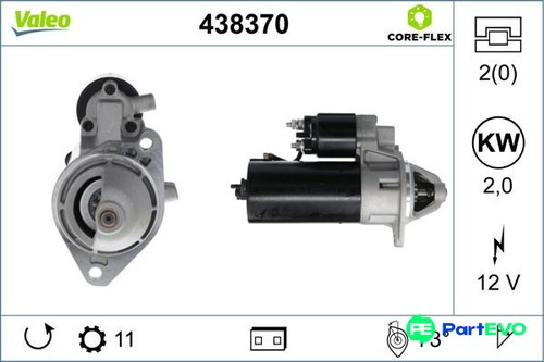 Valeo starter 438370 for audi - 438370,