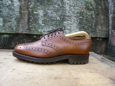 JOSEPH CHEANEY BROGUES SHOES VELDTSCHOEN BROWN TAN LEATHER UK7 MENS TWEED