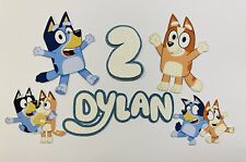 Bluey  Cake  Topper,  Personalised Age And Name - Bluey Cake