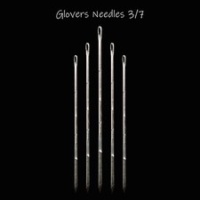 Crafty Hand Sewing Needles Glovers Leather Suede Vinyl Sew Size 3/7 Wedge x5