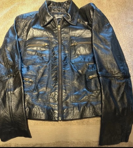 Black leather jacket