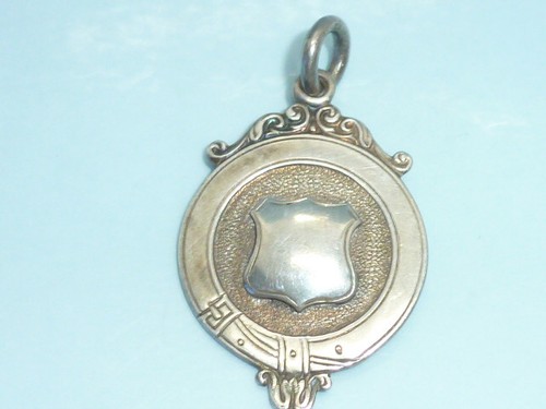 Antique sterling silver shield - antique,