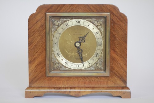Art deco walnut mantel clock - deco,