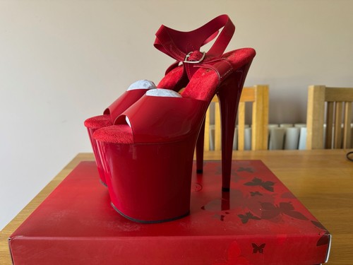 Pleaser heels red - pleaser, 8"