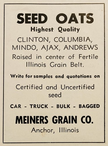 1950 meiners grain - 1950, ad.(xh83)~meiners