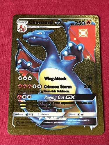 Charizard fire gold card - charizard,