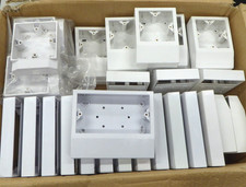 Joblot Marshal Tufflex Mita 1 Gang and 2 Gang In-Line Trunking Back Boxes White