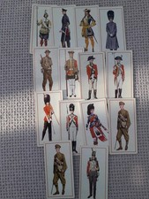 Military Uniforms 1976 Craven Black Cat Cigarette Cards - x 14