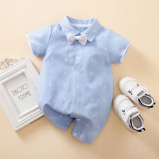 Baby Boy Blue Anchor Romper