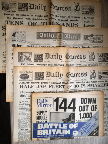 Replica wartime newspapers - replica,