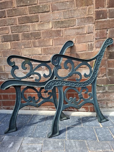 Cast iron bench ends - cast,