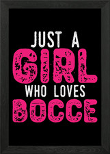 Bocce Girl Saying Boccia