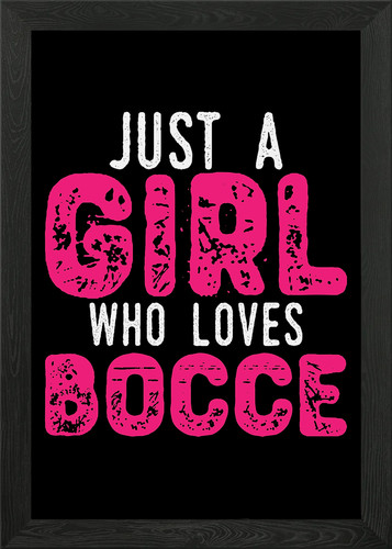 Bocce girl saying boccia - girl,