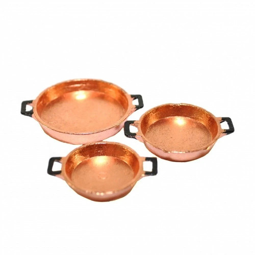 Dolls house flat pans - flat, x