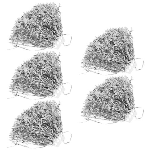 10pcs silver pom poms - pom, pvc