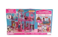 Barbie 3-Story Townhouse Dollhouse With Elevator