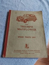 Triumph Mayflower Factory Spare Parts Catalogue List 1949-1953 VGC FREE POST