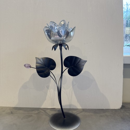 Metal tulip flower candle - tulip,