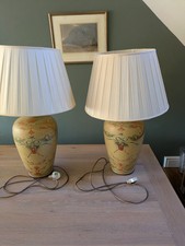Pair of Large Table Lamps By India Jane 79cm Tall including shades see details